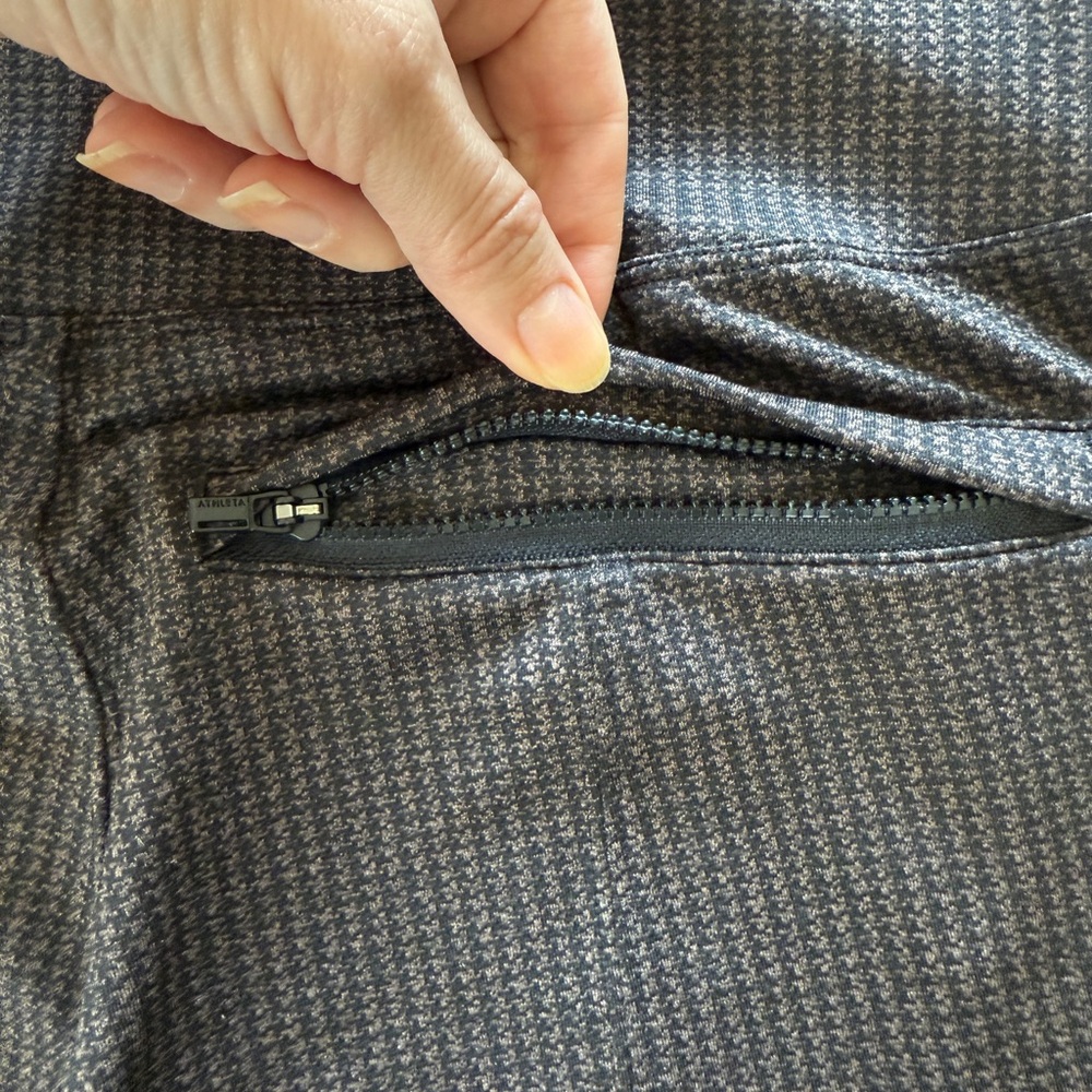 Athleta Delancey Houndstooth Tight Pant Legging Women Medium Black Brown - Picture 7 of 14